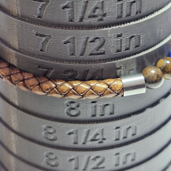 1 Tree mission Douglas Fir Tree Bracelet Silver Tone Tiger Eye Blue Lapis 7.75" - Picture 7 of 15